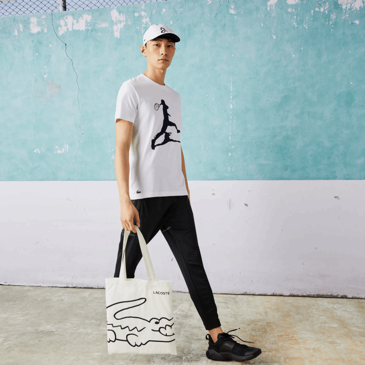 Lacoste pacote esportivo x novak djokovic homens branco 001 88BL1483 - Image 1
