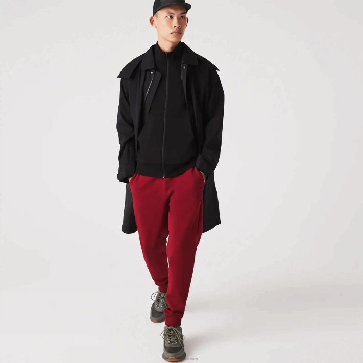 Lacoste parka impermeável com capuz removível na altura do joelho homens preto 031 88BL1273 - Image 9