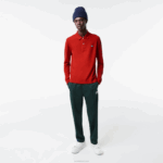 Lacoste polo clássico com estampa salpicada homens vermelho 7cq 88BL705 - Image 2