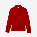Lacoste polo clássico com estampa salpicada homens vermelho 7cq 88BL705 - Image 4