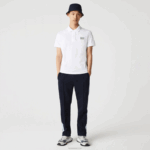 Lacoste polo de ajuste regular pique de algodão distintivo homens branco 001 88BL913