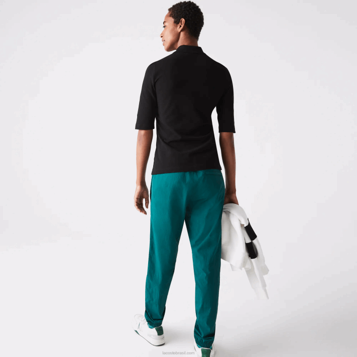 Lacoste polo de algodão flexível slim fit mulheres preto 031 88BL2515 - Image 3