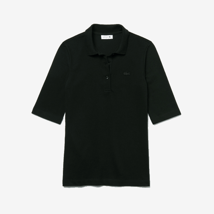 Lacoste polo de algodão flexível slim fit mulheres preto 031 88BL2515 - Image 4