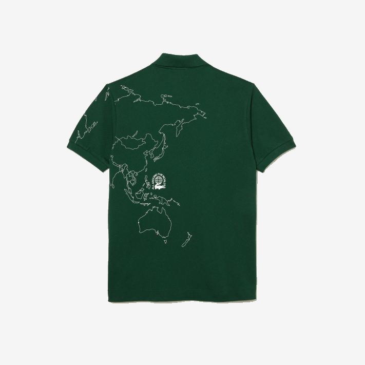 Lacoste polo de algodão orgânico estampado l.12.12 original homens verde 132 88BL34 - Image 2