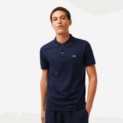 Lacoste polo de algodão pima de ajuste regular homens azul marinho 166 88BL791