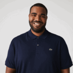 Lacoste polo de algodão pima de ajuste regular homens azul marinho 166 88BL791 - Image 8