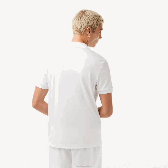 Lacoste polo de algodão pima de ajuste regular homens branco 001 88BL802 - Image 3