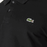 Lacoste polo de algodão ultraleve com faixa com letras homens preto 031 88BL816 - Image 5