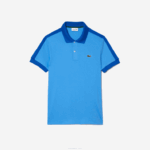 Lacoste polo de gola contrastante de ajuste clássico homens azul 4x 88BL581