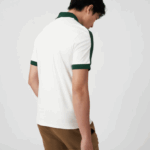Lacoste polo de gola contrastante de ajuste clássico homens branco 70v 88BL582 - Image 2