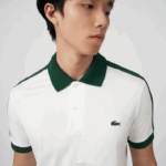 Lacoste polo de gola contrastante de ajuste clássico homens branco 70v 88BL582 - Image 4