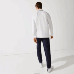 Lacoste pólo de golfe respirável esporte homens branco azul marinho 522 88BL847 - Image 3