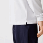 Lacoste pólo de golfe respirável esporte homens branco azul marinho 522 88BL847 - Image 7