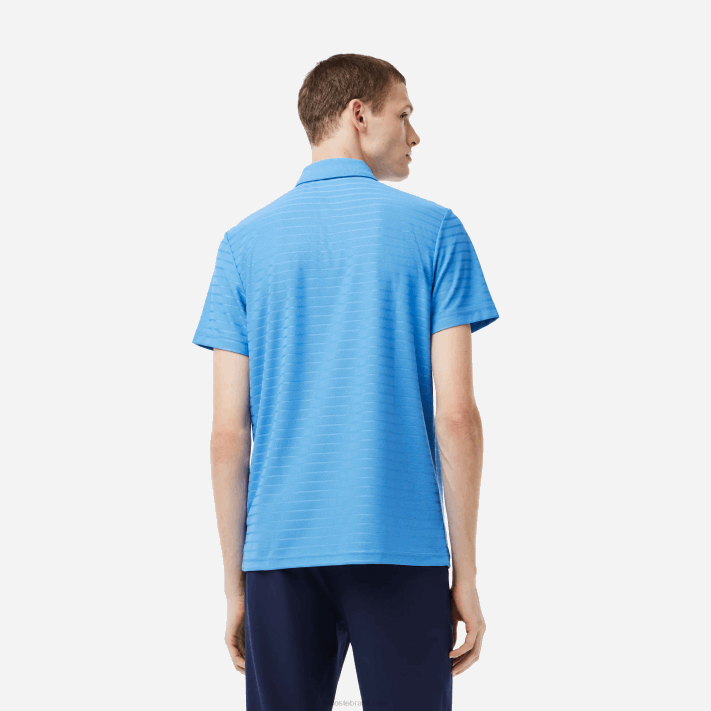Lacoste polo de golfe respirável texturizado esportivo homens azul l99 88BL67 - Image 3