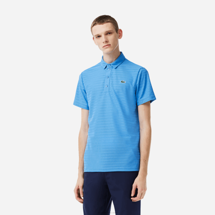 Lacoste polo de golfe respirável texturizado esportivo homens azul l99 88BL67 - Image 1