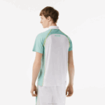 Lacoste polo de poliéster reciclado de tênis com tecnologia ultra-dry homens branco verde claro amarelo awc 88BL137 - Image 3
