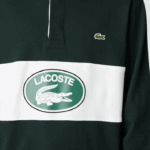 Lacoste polo de rugby solto de marca homens verde yzp 88BL1687 - Image 4