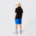 Lacoste polo de tênis color block esportivo crianças preto azul branco 7ke 88BL3150 - Image 3