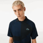 Lacoste polo de tênis esportivo slim fit sem costura homens preto azul 985 88BL770 - Image 2