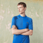 Lacoste polo de tênis esportivo slim fit sem costura homens pth amarelo azul 88BL771