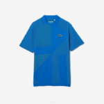 Lacoste polo de tênis esportivo slim fit sem costura homens pth amarelo azul 88BL771 - Image 4