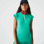 Lacoste polo de tênis gola alta com zíper esportivo mulheres verde azul marinho vermelho sr9 88BL2500
