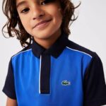 Lacoste polo esportivo ultra-dry em piquê Rapazes azul marinho 976 88BL3162