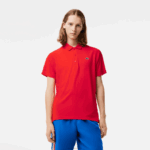 Lacoste polo interlock respirável e resistente à abrasão esportivo homens vermelho s5h 88BL163