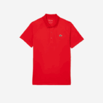 Lacoste polo interlock respirável e resistente à abrasão esportivo homens vermelho s5h 88BL163 - Image 4