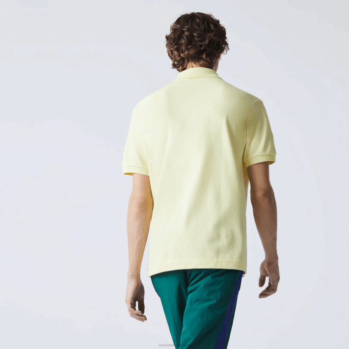 Lacoste polo l.12.12 original homens amarelo 2bs 88BL809 - Image 2