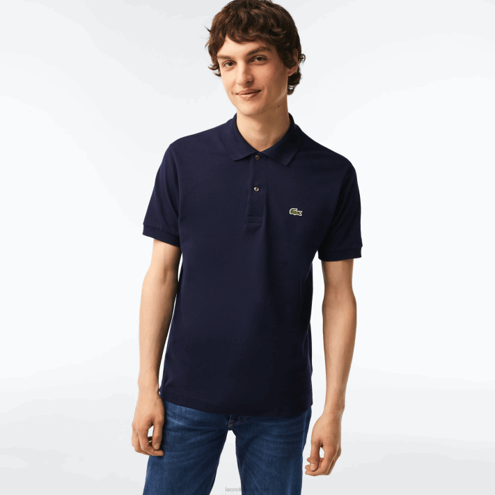 Lacoste polo l.12.12 original homens azul marinho 166 88BL60 - Image 1