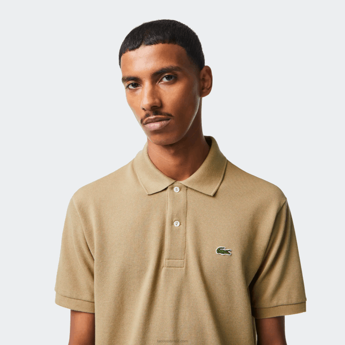 Lacoste polo l.12.12 original homens bege cb8 88BL150 - Image 2