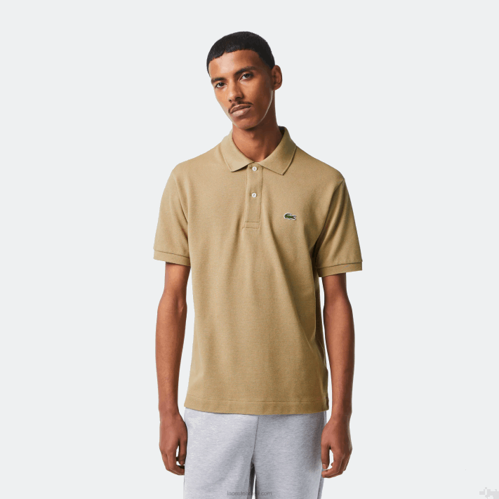 Lacoste polo l.12.12 original homens bege cb8 88BL150 - Image 1