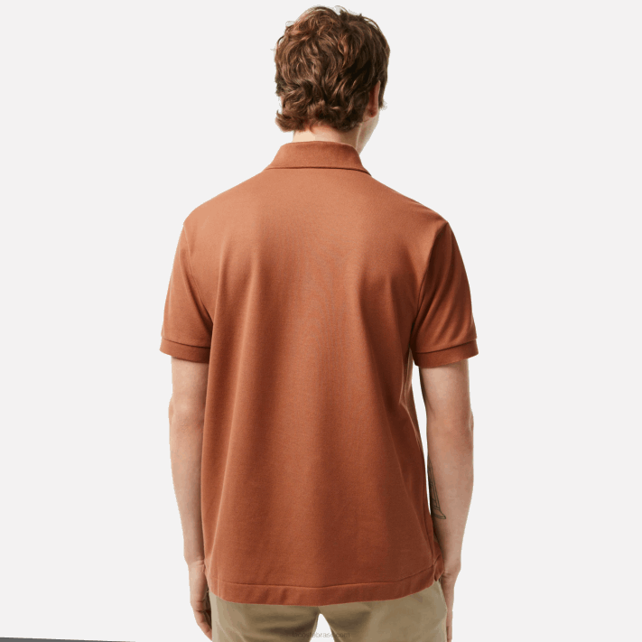 Lacoste polo l.12.12 original homens lfa marrom claro 88BL104 - Image 3