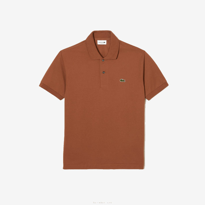 Lacoste polo l.12.12 original homens lfa marrom claro 88BL104 - Image 4