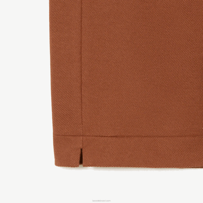 Lacoste polo l.12.12 original homens lfa marrom claro 88BL104 - Image 5