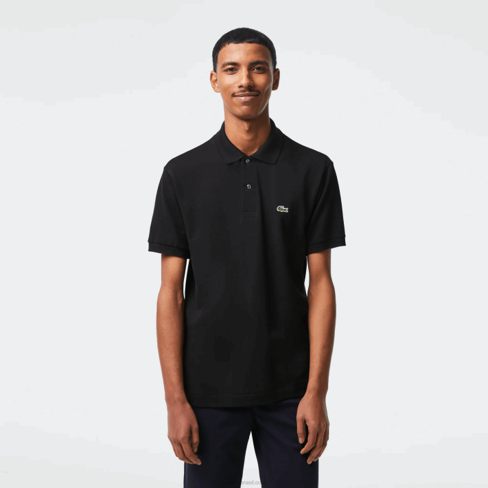 Lacoste polo l.12.12 original homens preto 031 88BL59 - Image 1
