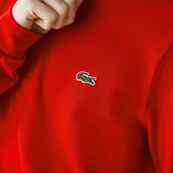 Lacoste polo manga longa L.12.12 original homens vermelho 240 88BL727 - Image 5