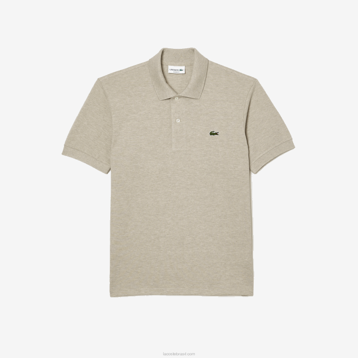 Lacoste polo mesclado original l.12.12 homens bege kd4 88BL167 - Image 3