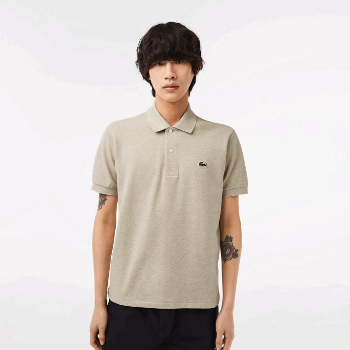 Lacoste polo mesclado original l.12.12 homens bege kd4 88BL167 - Image 1