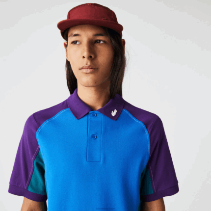 Lacoste polo mini piquê stretch regular fit tradicional homens azul verde roxo 7w6 88BL693