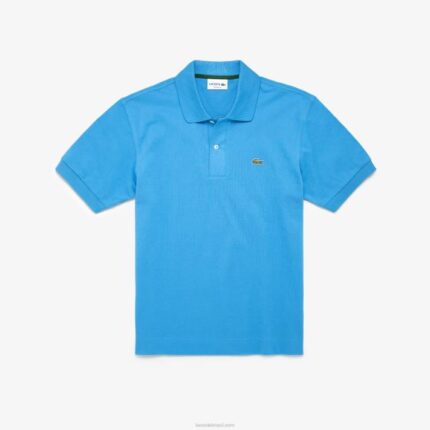 Lacoste polo original l.12.12 com piquê de algodão pesado homens azul 4x 88BL768