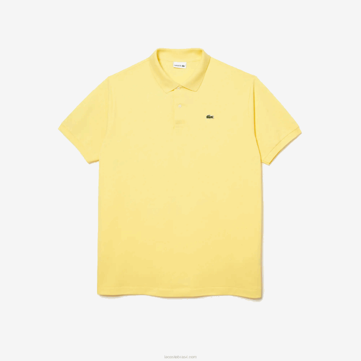 Lacoste polo petit piquet de algodão - plus size - alto homens amarelo 107 88BL186 - Image 1