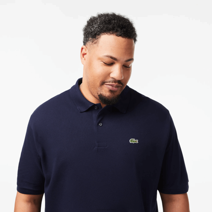 Lacoste polo petit piquet de algodão - plus size - alto homens azul marinho 166 88BL189 - Image 2