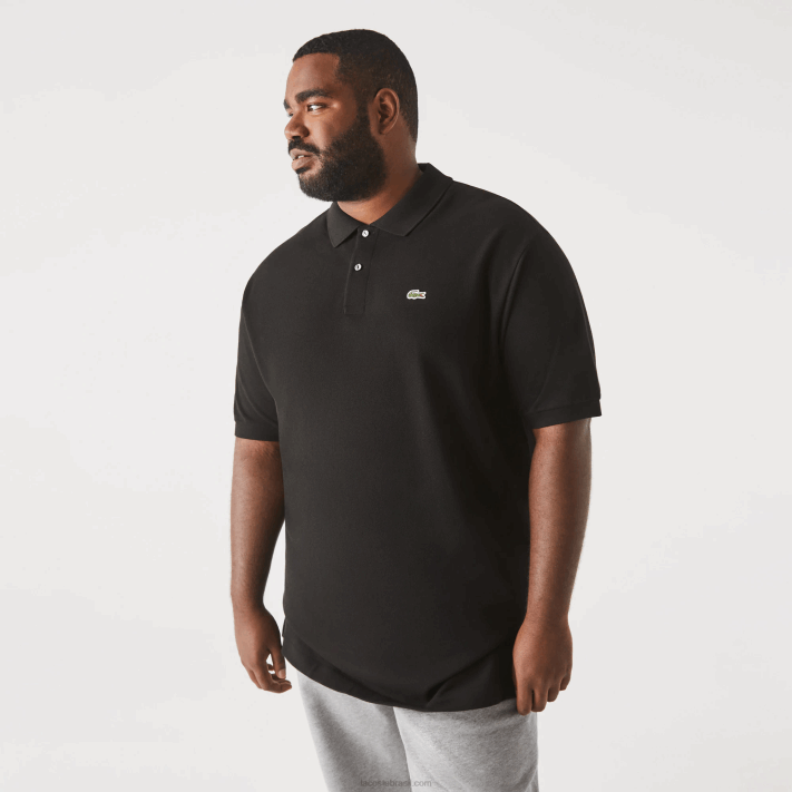 Lacoste polo petit piquet de algodão - plus size - grande homens preto 031 88BL170 - Image 2