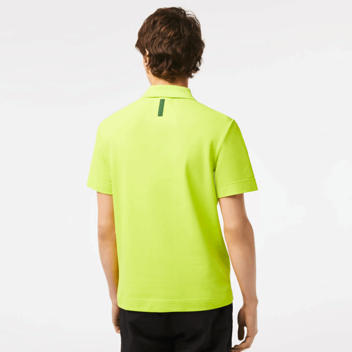 Lacoste pólo piquê de algodão respirável de movimento ativo homens amarelo 90v 88BL261 - Image 3