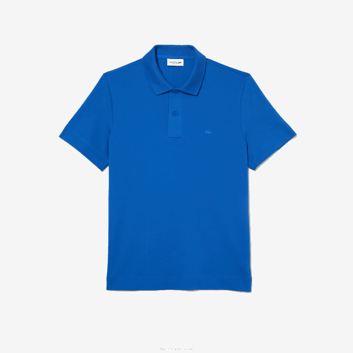 Lacoste pólo piquê de algodão respirável de movimento ativo homens azul kxb 88BL174 - Image 1
