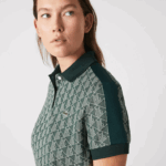 Lacoste polo regular fit com estampa de monograma mulheres verde bege 7m4 88BL2474 - Image 2