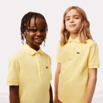 Lacoste polo regular fit petit piquet crianças amarelo 107 88BL3131 - Image 2