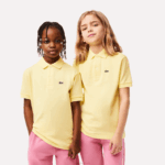 Lacoste polo regular fit petit piquet crianças amarelo 107 88BL3131